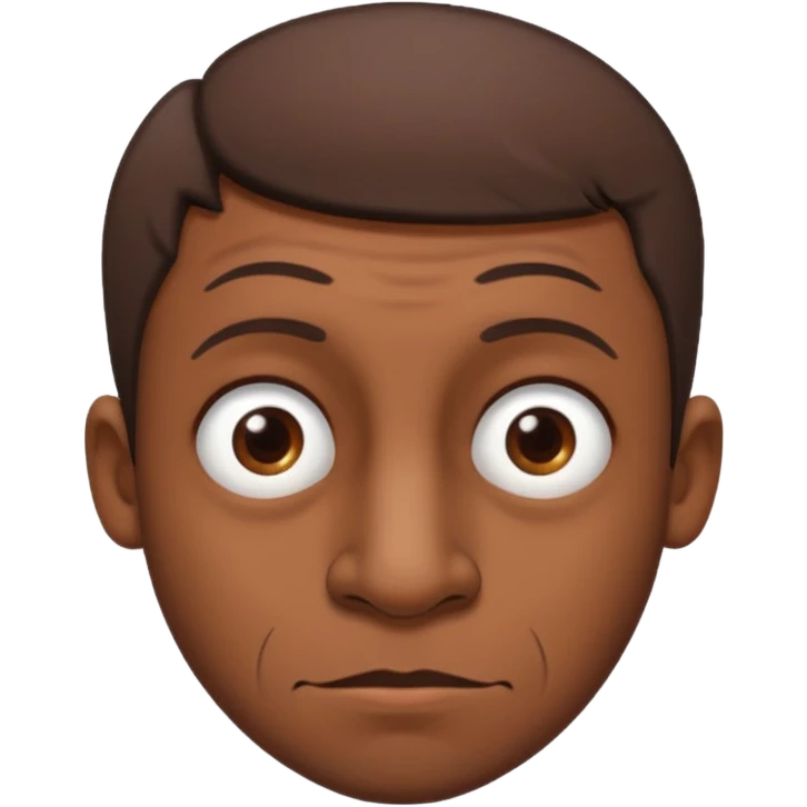 Ugly guy with brown short hair and a big nose emoji