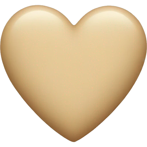 Beige heart emoji