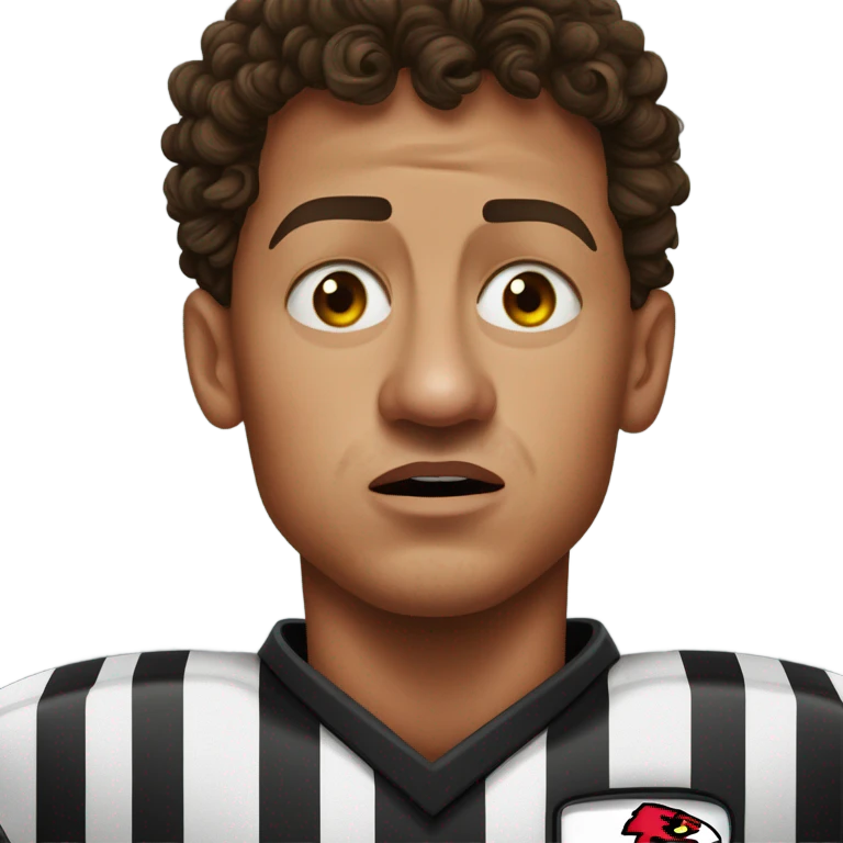 Patrick Mahomes crying to a referee  emoji