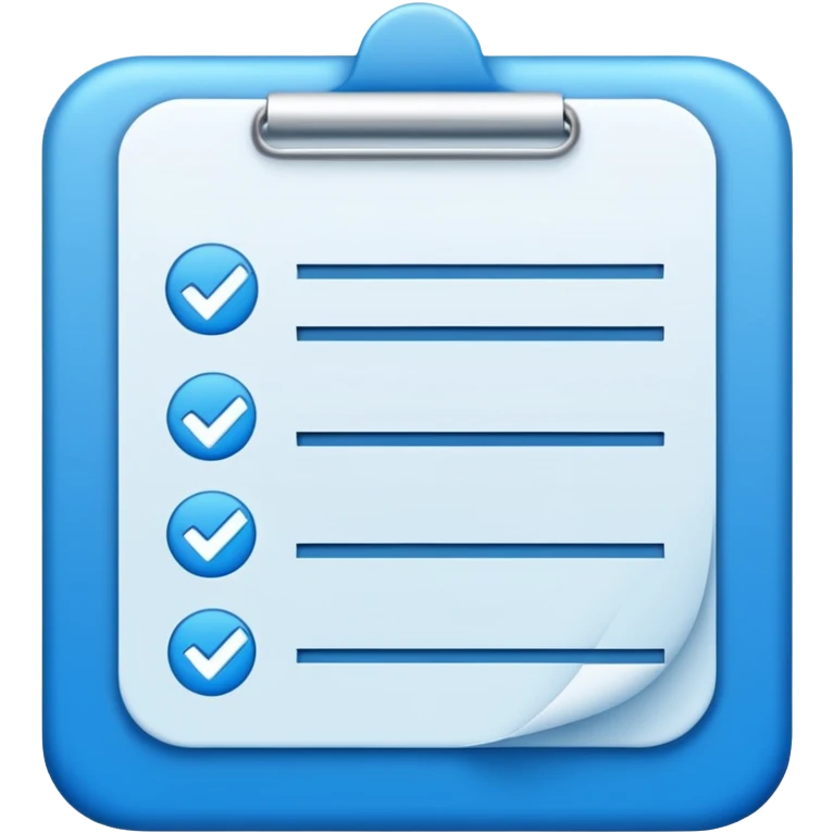 blue checklist emoji