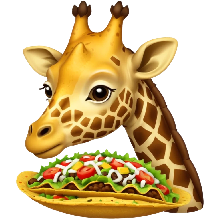 taco eating giraffe emoji