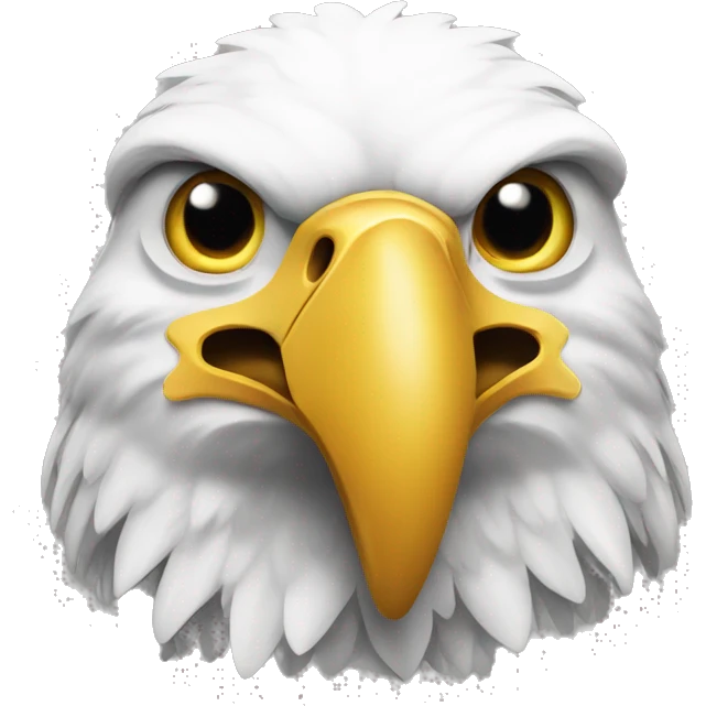 An eagle wearing a cheese head  emoji