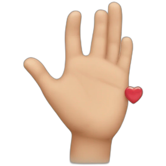 cœur avec mains emoji