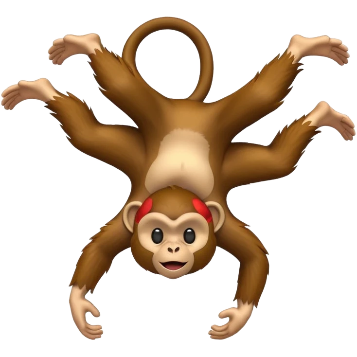 Monkey doing a backflip emoji