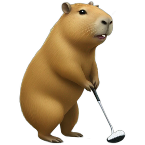 capybara golfing emoji