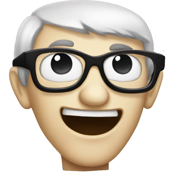 A vampire with glasses on emoji