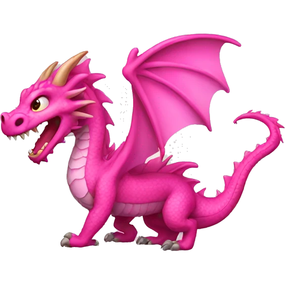 Pink dragon  emoji