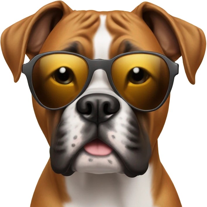 Boxer dog wearing sunglasses  emoji
