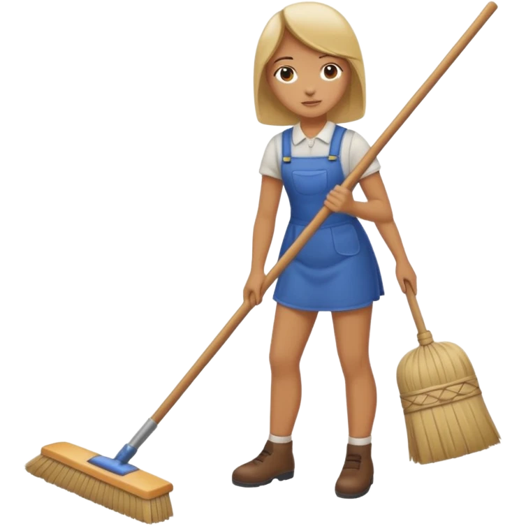 Person sweeping the floor emoji