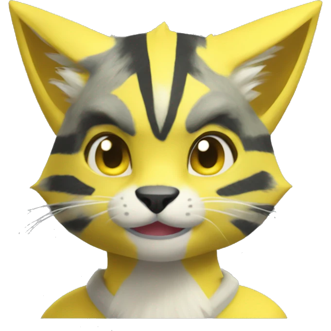 Yellow lombax-Zeraora-Renamon-cat emoji