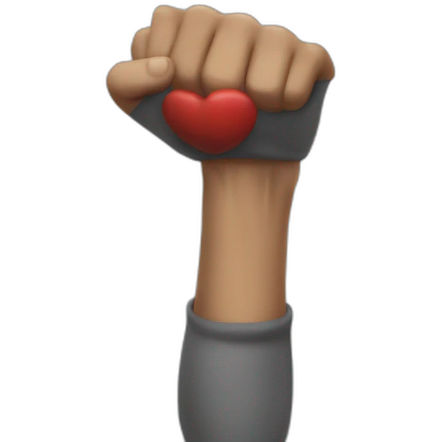Wrist with pain sign at the site post boxing workout  emoji