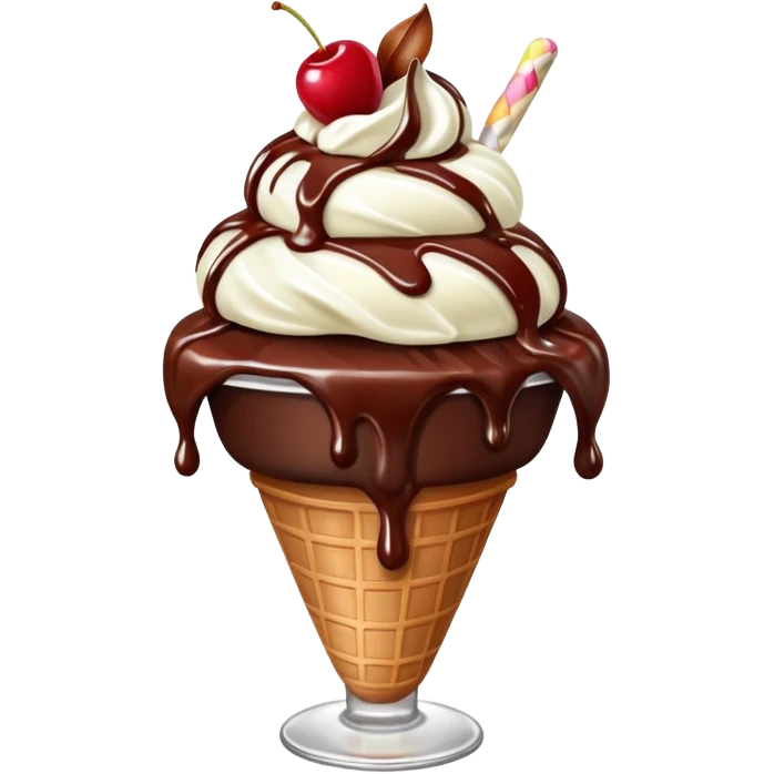 Ice Cream Chocolate Sundae with Cherry


 emoji