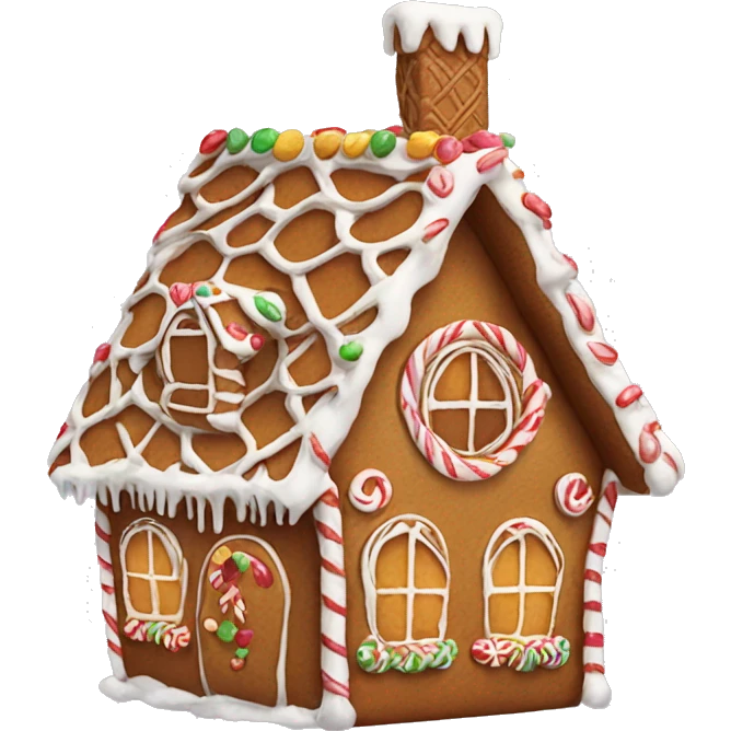 Gingerbread house cute emoji