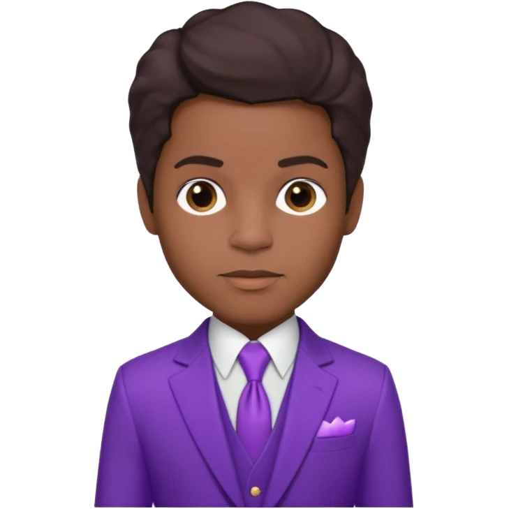 Prince Rogers Nelson with dark brown hair emoji