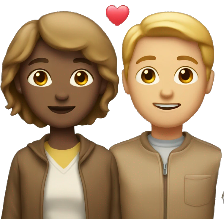 Light brown heart couple emoji