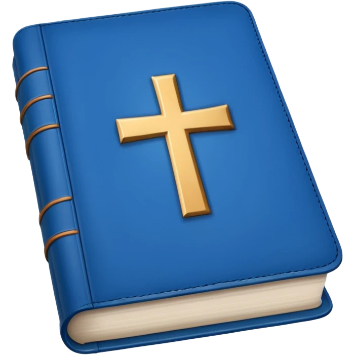 Blue Bible smooth emoji