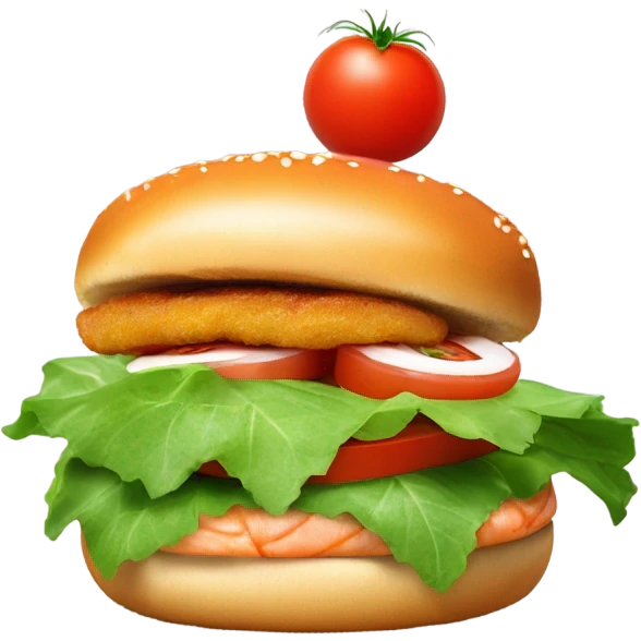 Prawn burger emoji