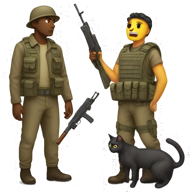 war with cat emoji