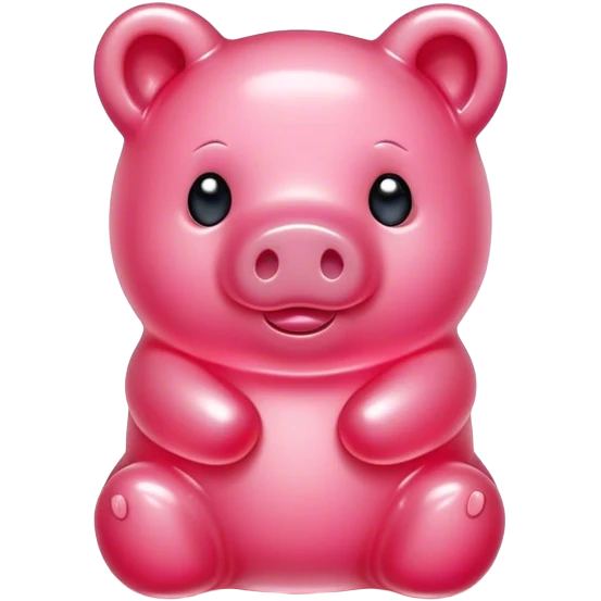 pink gummy jelly bear pig  emoji
