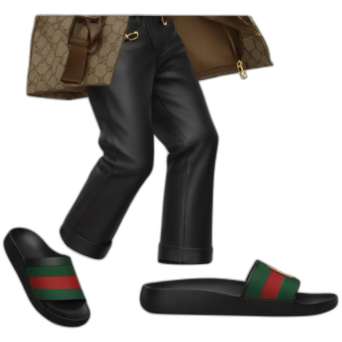 Black Gucci slide emoji