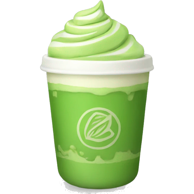 Green matcha latte emoji