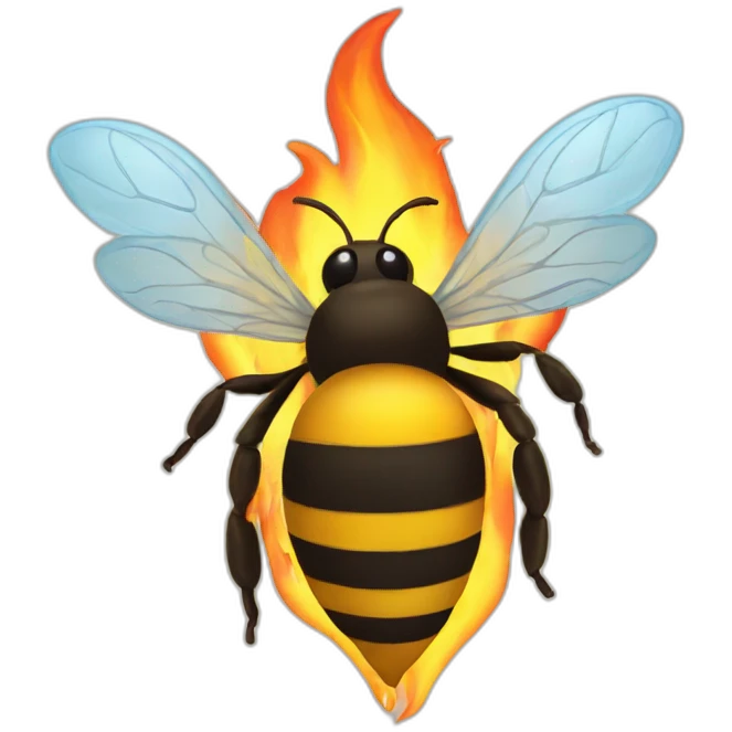 bee fire emoji