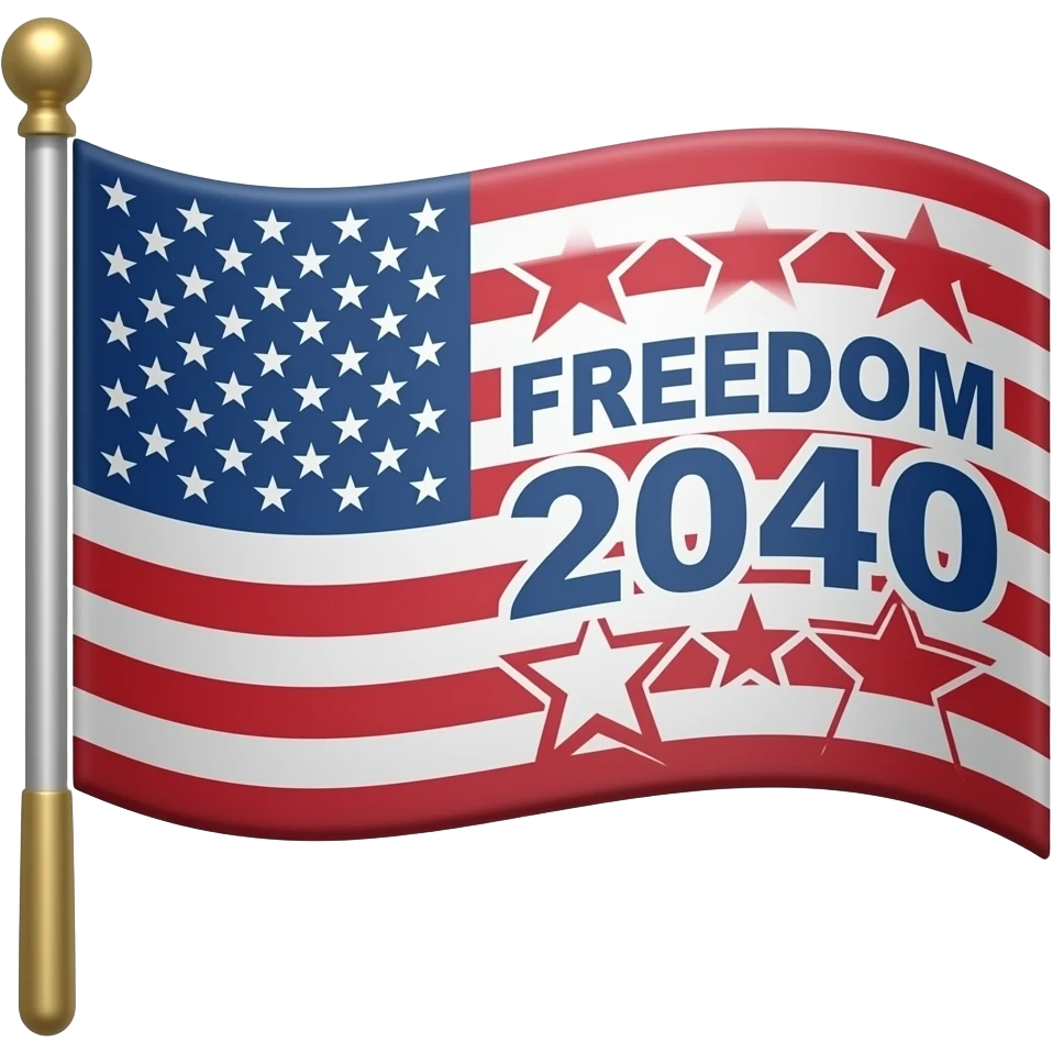 John freedom 2040 political campaign flag emoji