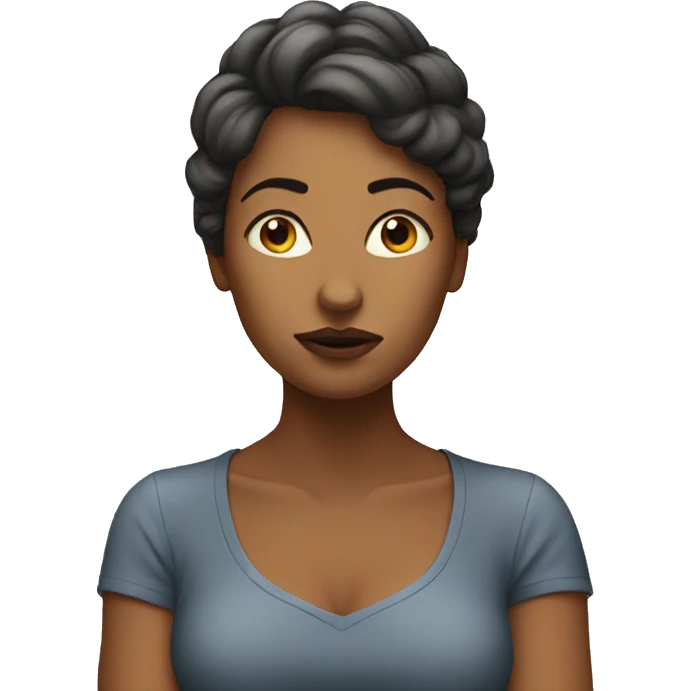 Woman thinking really hard emoji