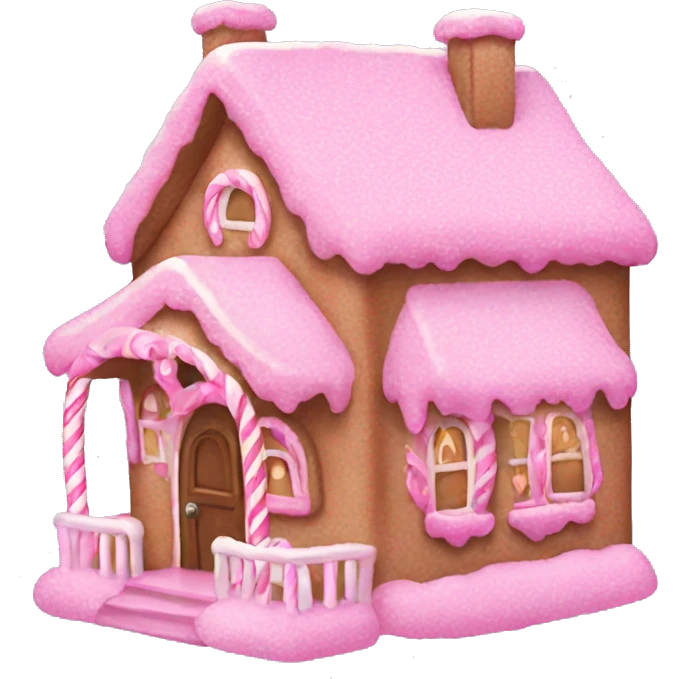 pink gingerbread house emoji