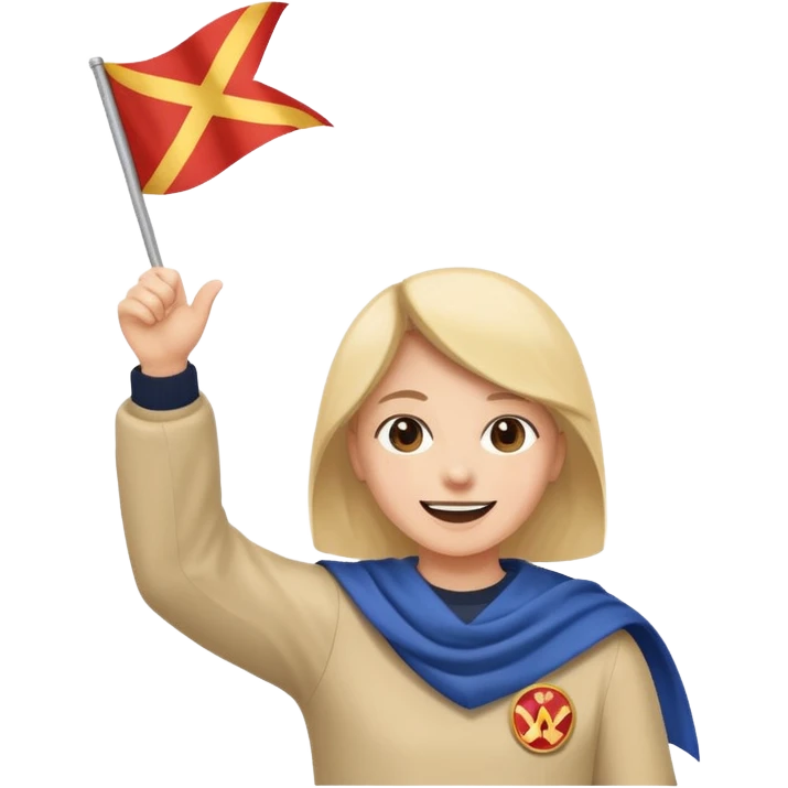 waving victory flag emoji