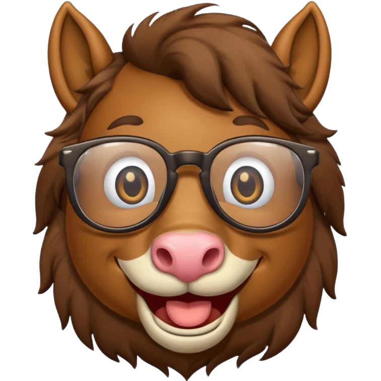 retrohorse with glasses emoji