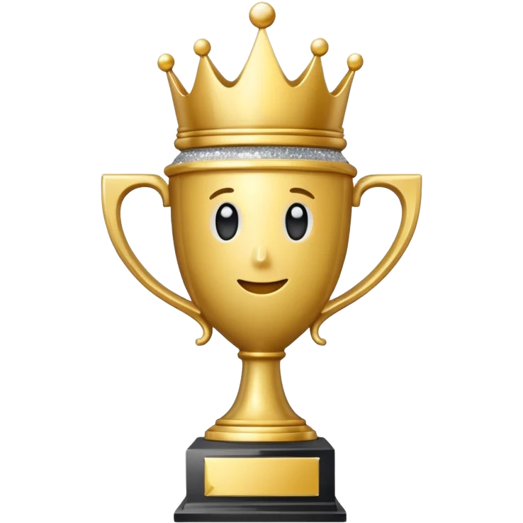 glitter white first place emoji