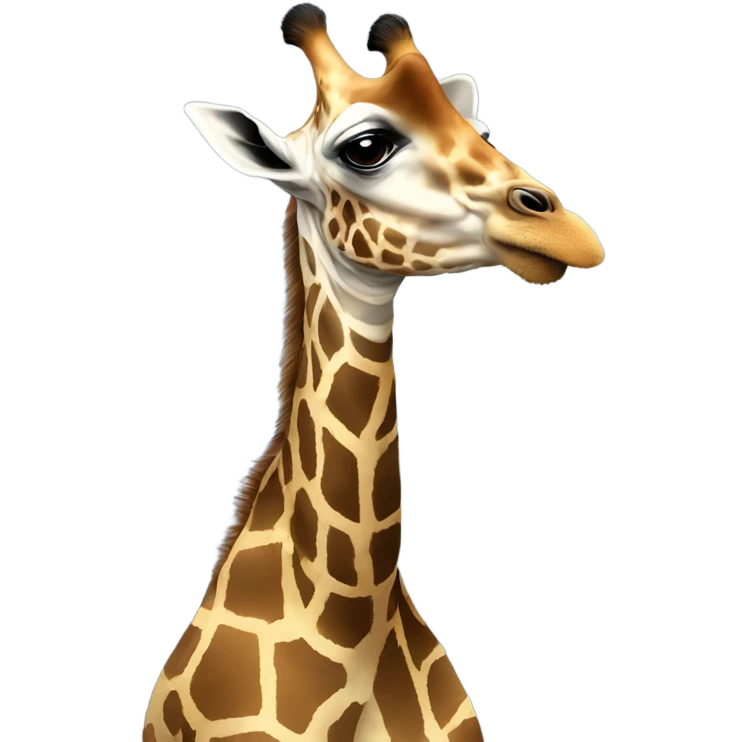 Giraffe using a computer to hack NASA emoji