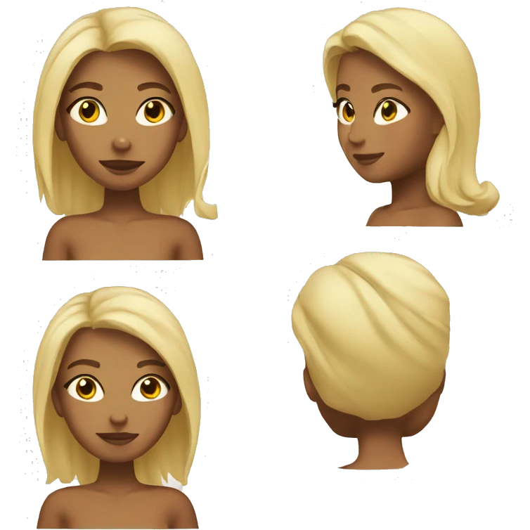 woman with tan skin and blonde hair emoji