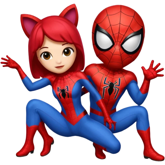 Spiderman et hello kity couple emoji