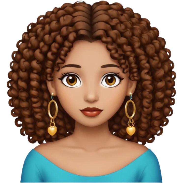 One, Puerto Rican, fair skin brown hair it has to be straight with earrings and makeup. I would like the earrings to be hoop and my best friend by my side is caramel skin color with curly black hair. emoji