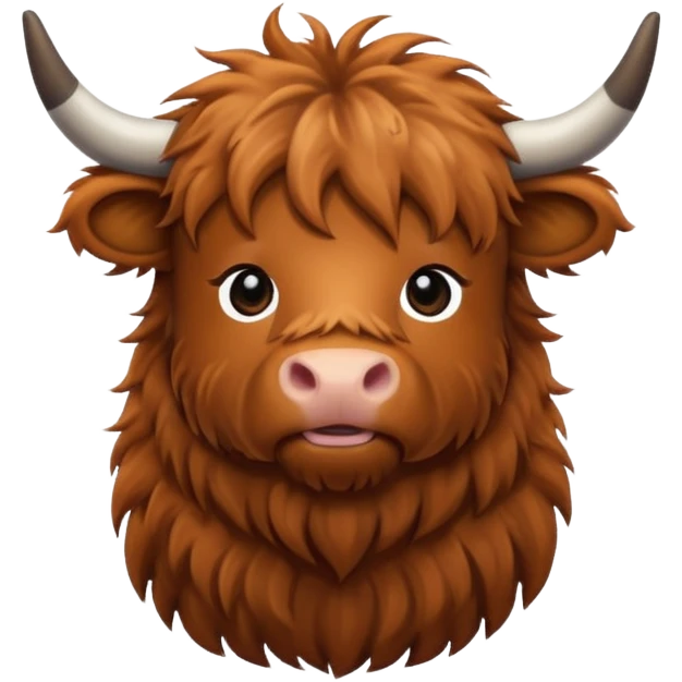 Miniature highland cow emoji