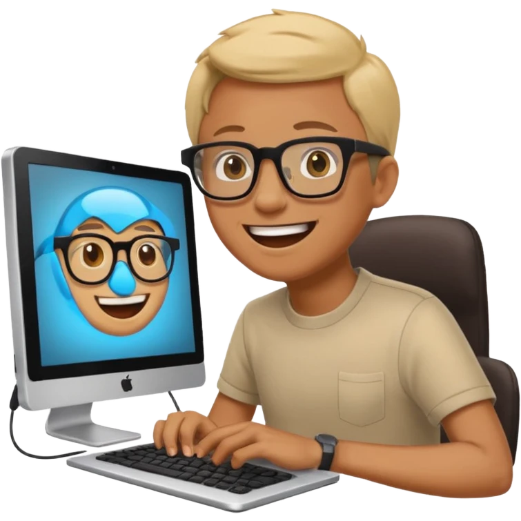 Generate a realistic emoji of something getting programmed by a logistic person emoji