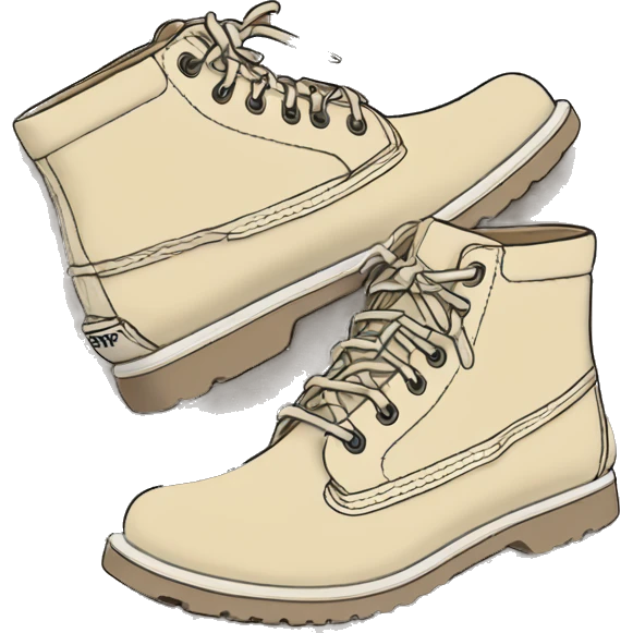 Cream colored sperry lace-up boots emoji