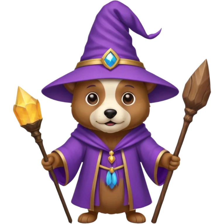 Dog wizard emoji