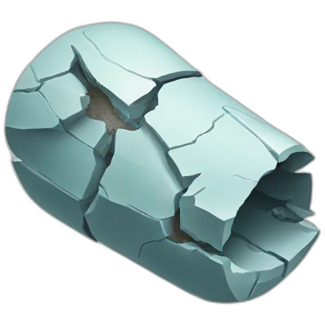 Broken object with crack emoji