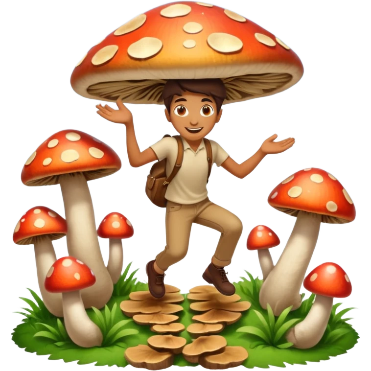 Tripping on magic mushrooms emoji