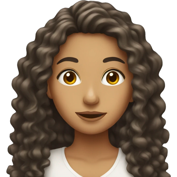 Latina with long curly hair  emoji