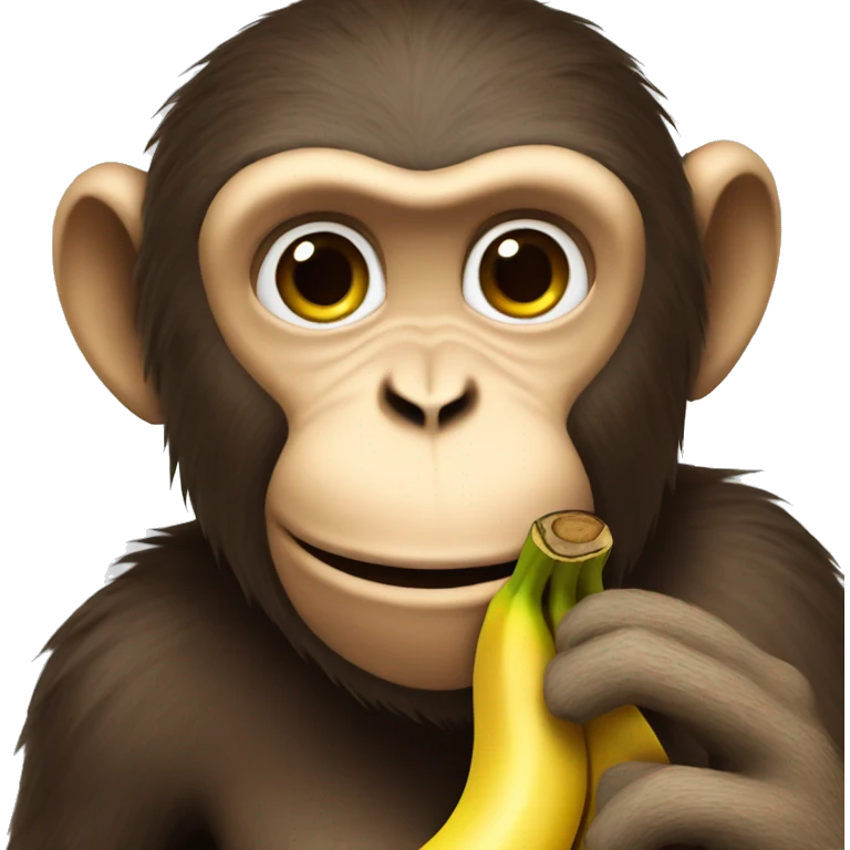 Monkey with a banana emoji