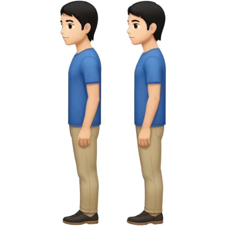The Walking Man black hair all body from the side emoji