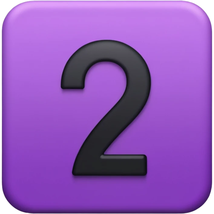number 2 black and purple emoji