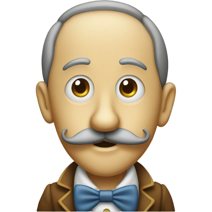 Pinocchio puppet with a long nose and mustache emoji