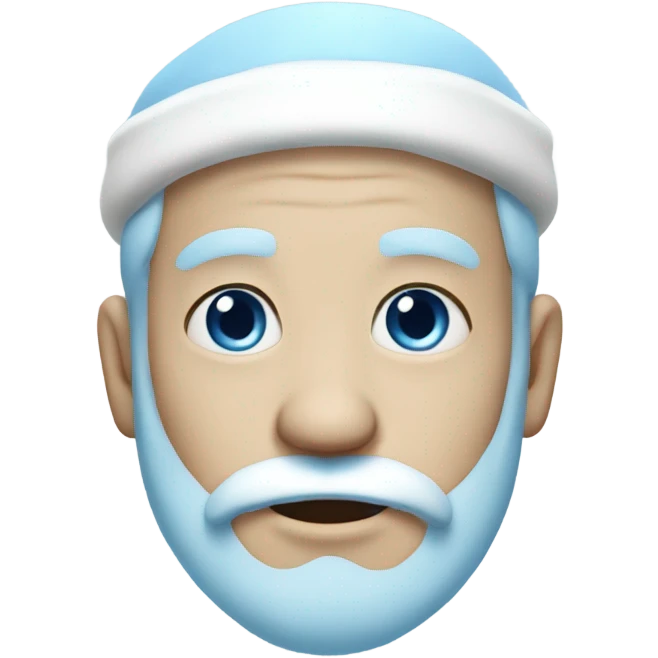 Pale Santa klaus blue emoji