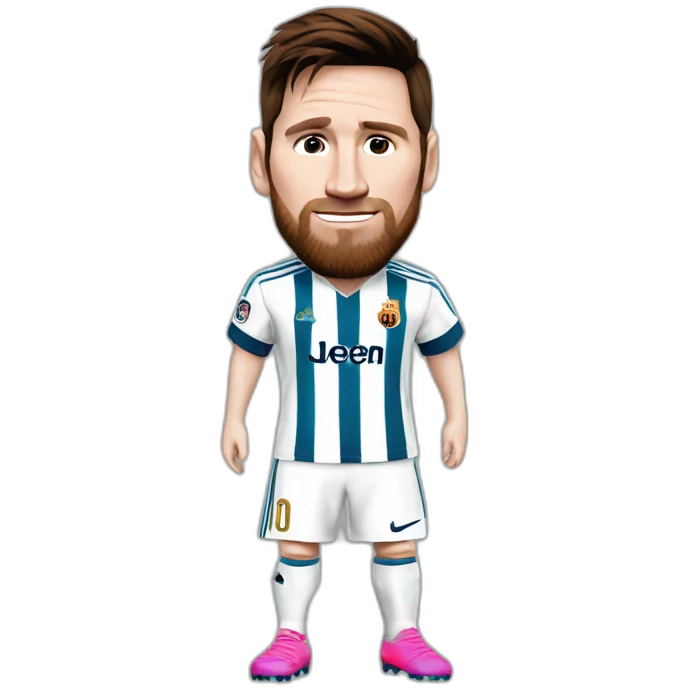 Messi avec maillot du réal Madrid sur mars emoji