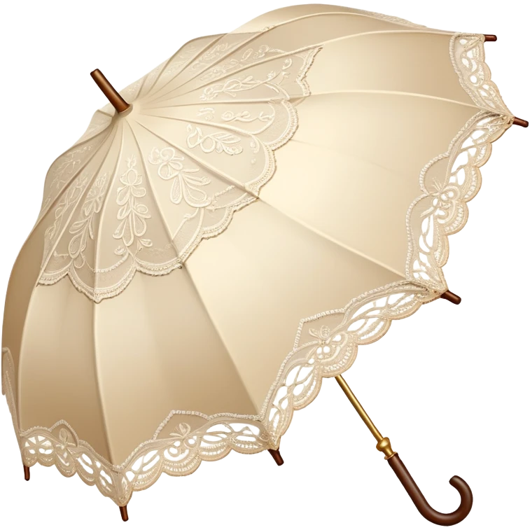 Cream lace umbrella emoji